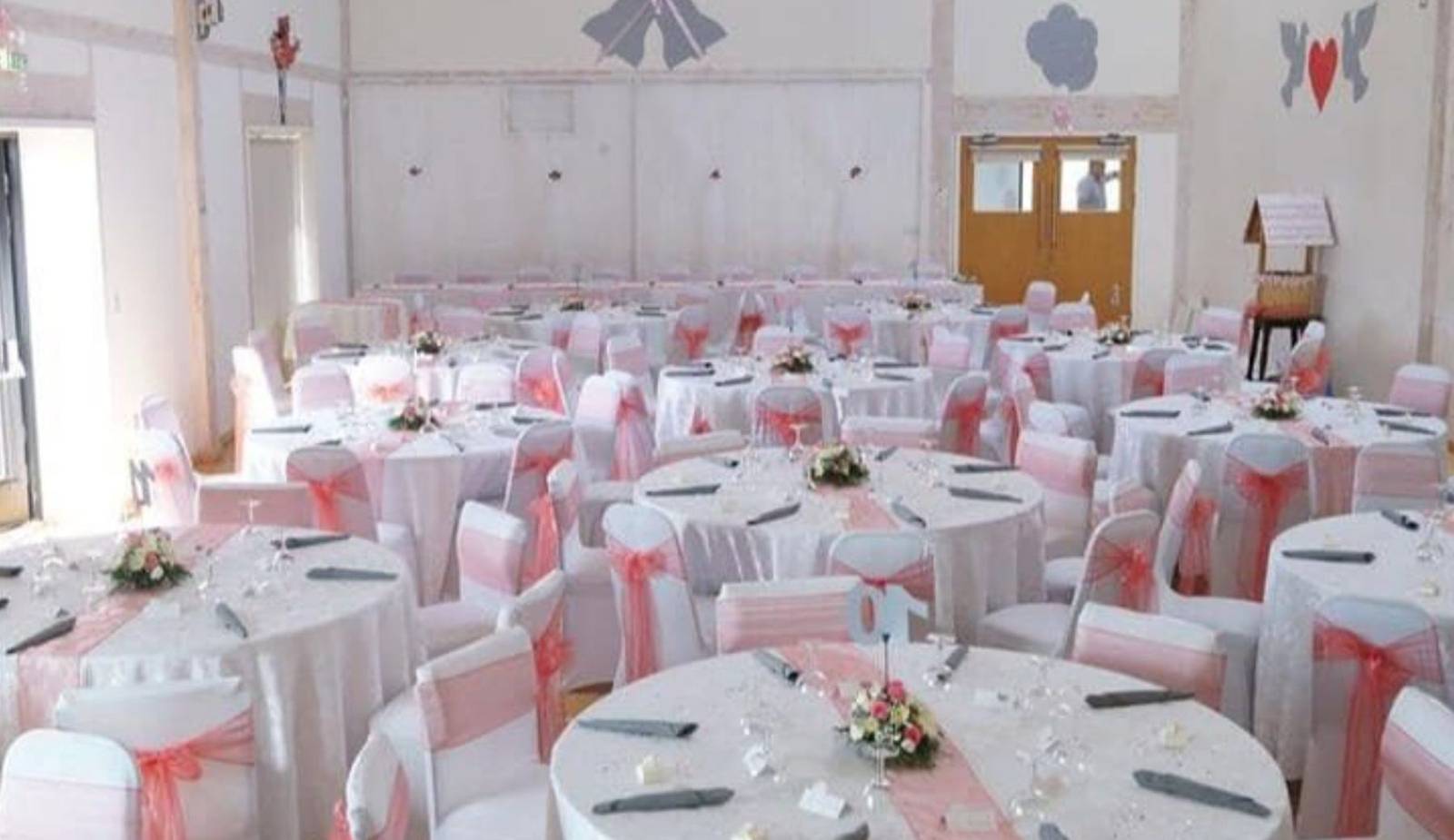 Set for a wedding reception
